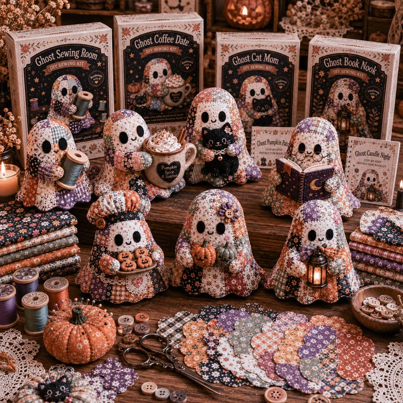 🔥49% Off Last Day - 👻Little Ghost’s Cozy Halloween DIY Patchwork Kit
