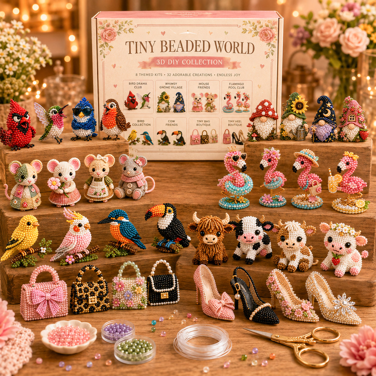 🧵✨ Creative Beaded Mini World 3D DIY Kit Collection