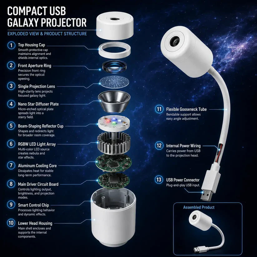 Holographic Night Light Projector