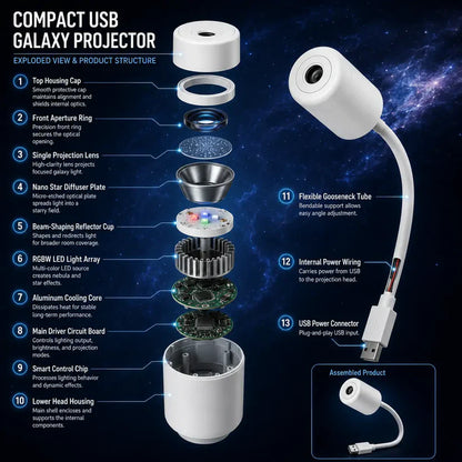 Holographic Night Light Projector