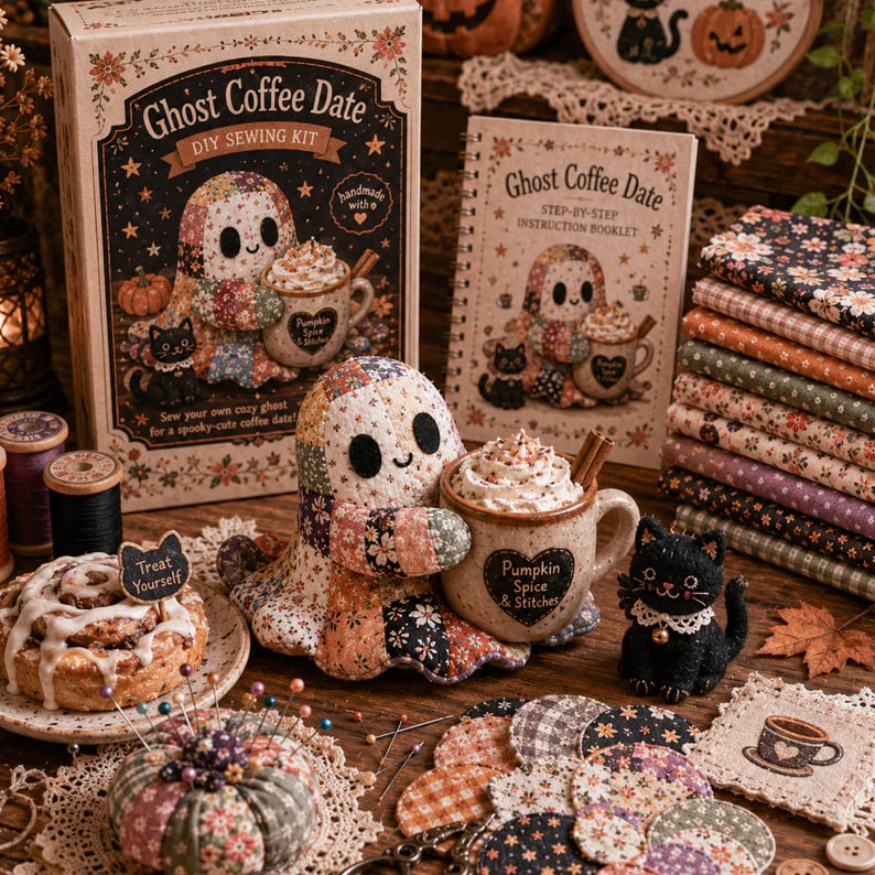 🔥49% Off Last Day - 👻Little Ghost’s Cozy Halloween DIY Patchwork Kit