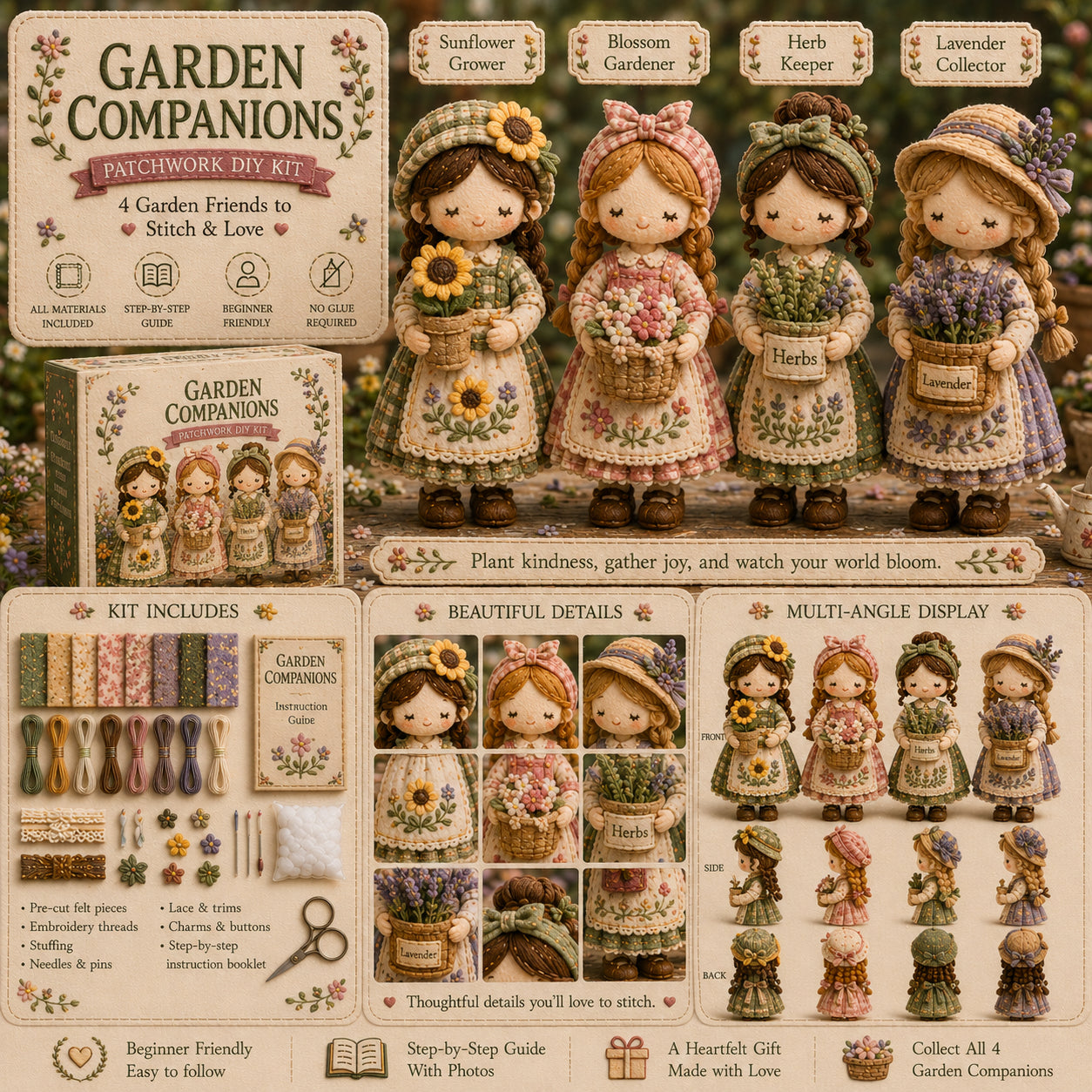🎁Last Day Buy 2 Save 10%🧵 Tiny Worlds Collection – Patchwork DIY Kit Series