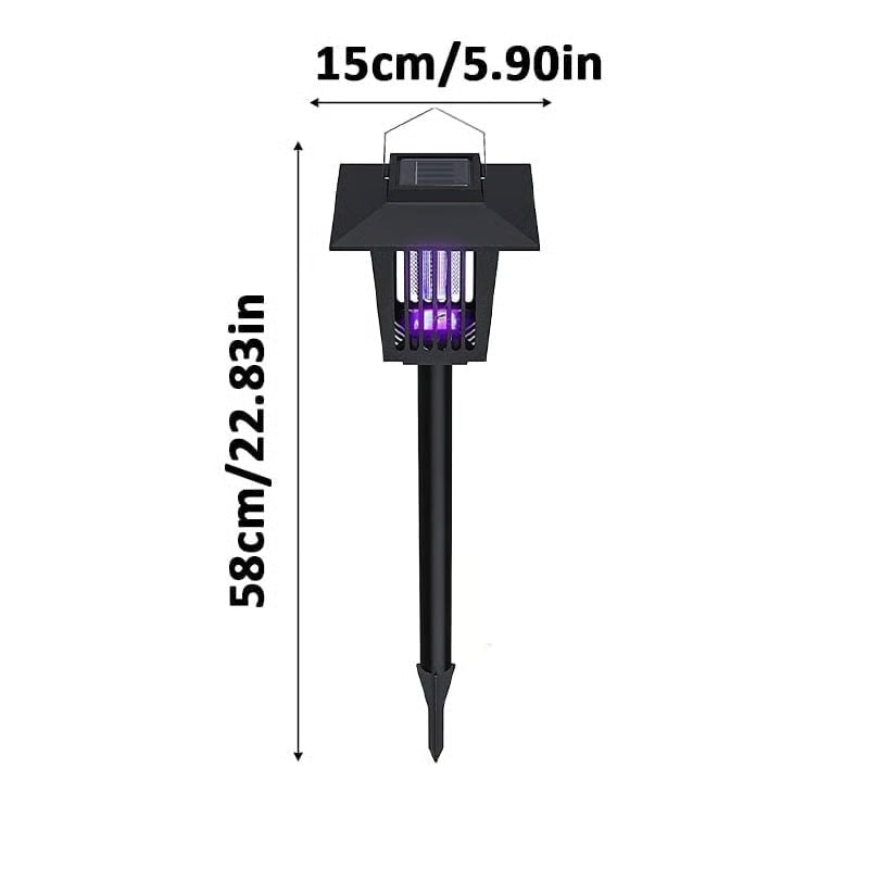 Eco-Friendly - 2-in-1 Flickering Flame - Solar Powered Mosquito Zapper & Garden Stake Light