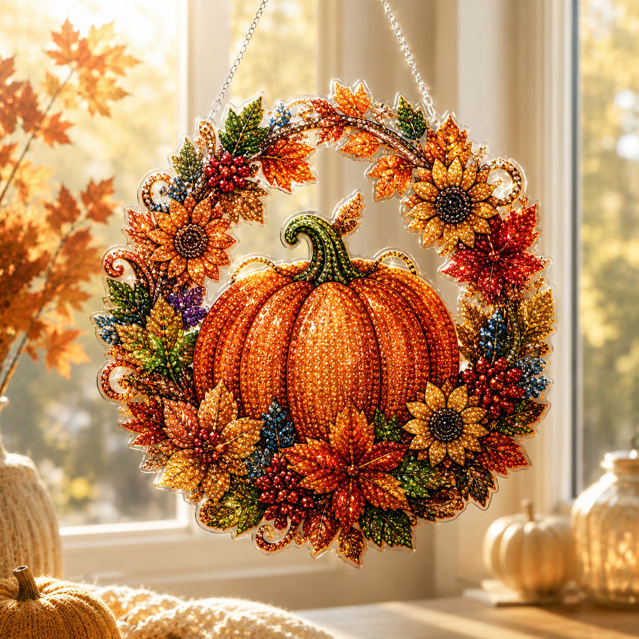 🎃Halloween Witch Friendship Diamond Art Suncatcher Sparkling Window Decor Gift✨🎃✨✨