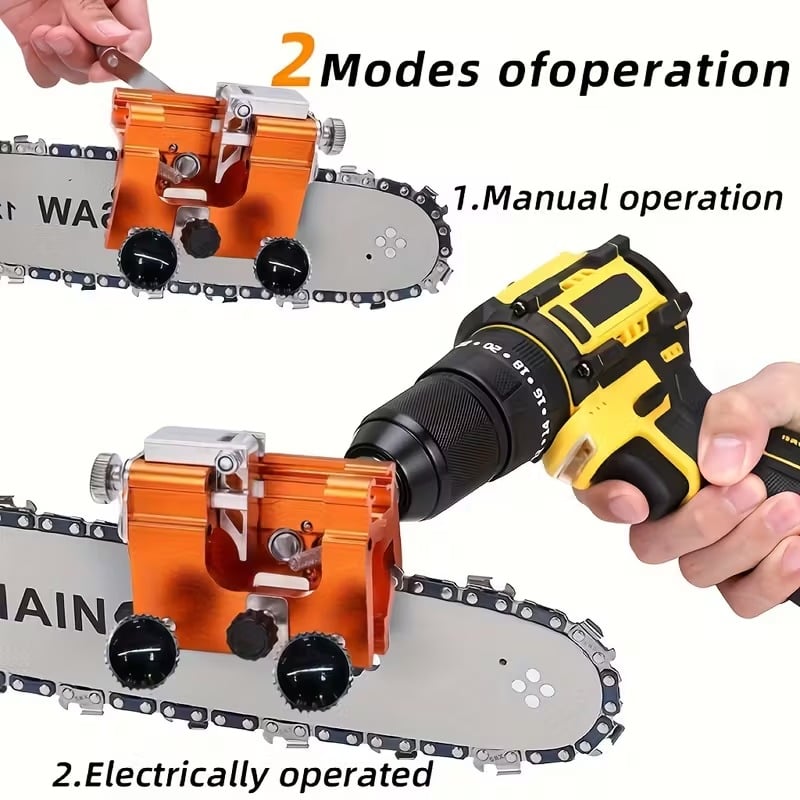Hand-Crank Chainsaw Sharpener