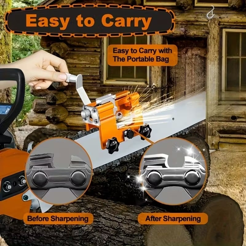 Hand-Crank Chainsaw Sharpener