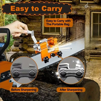 Hand-Crank Chainsaw Sharpener