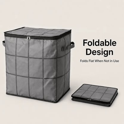 ⚡Hot Sales 49% OFF🔥-Spacious Moving Storage Bin – Zippered Organizer for Quilts, Bedding & Sweaters, Large Capacity Fabric Bag for Closet & Moving Day