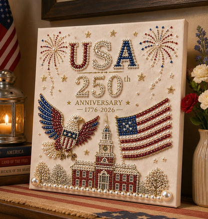 2026 Hot Sale🔥- 🇺🇸 USA 250th Anniversary DIY Pearl Painting Kit ✨❤️‍🔥