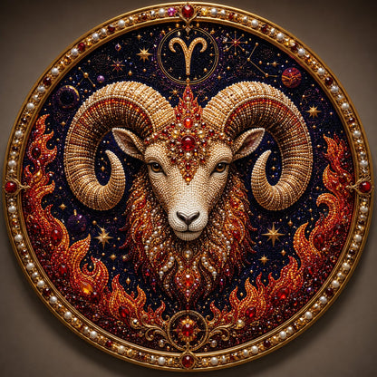 🔥 LAST DAY 49% OFF – ✨ Premium 3D Pearl 12 Zodiac Signs Art Kit | Luxury Flocked Canvas with Scratch-Resistant Non-Fading Pearl Beads DIY Handmade Astrology Decor ♈🌙💎