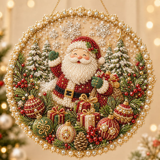 🔥Last Day 49% OFF - 🌸🌻🍂🎄 Four Seasons & Holiday Pearl Art Hanging Wreath Kit ✨