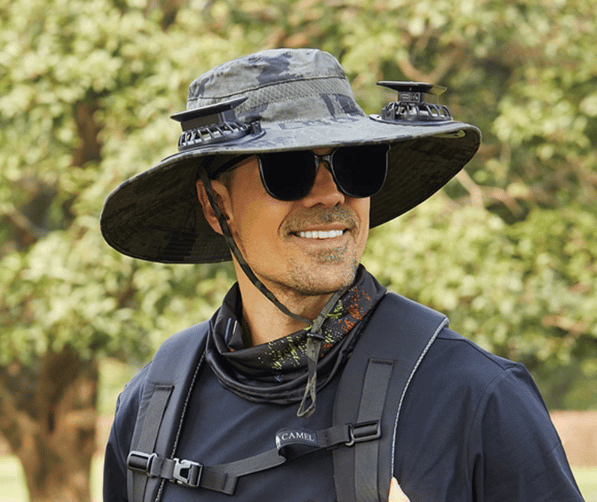 🔥Father's Day Sale 49% OFF - Wide Brim Solar Fan Outdoor Fishing Hat-Solar & USB Charging