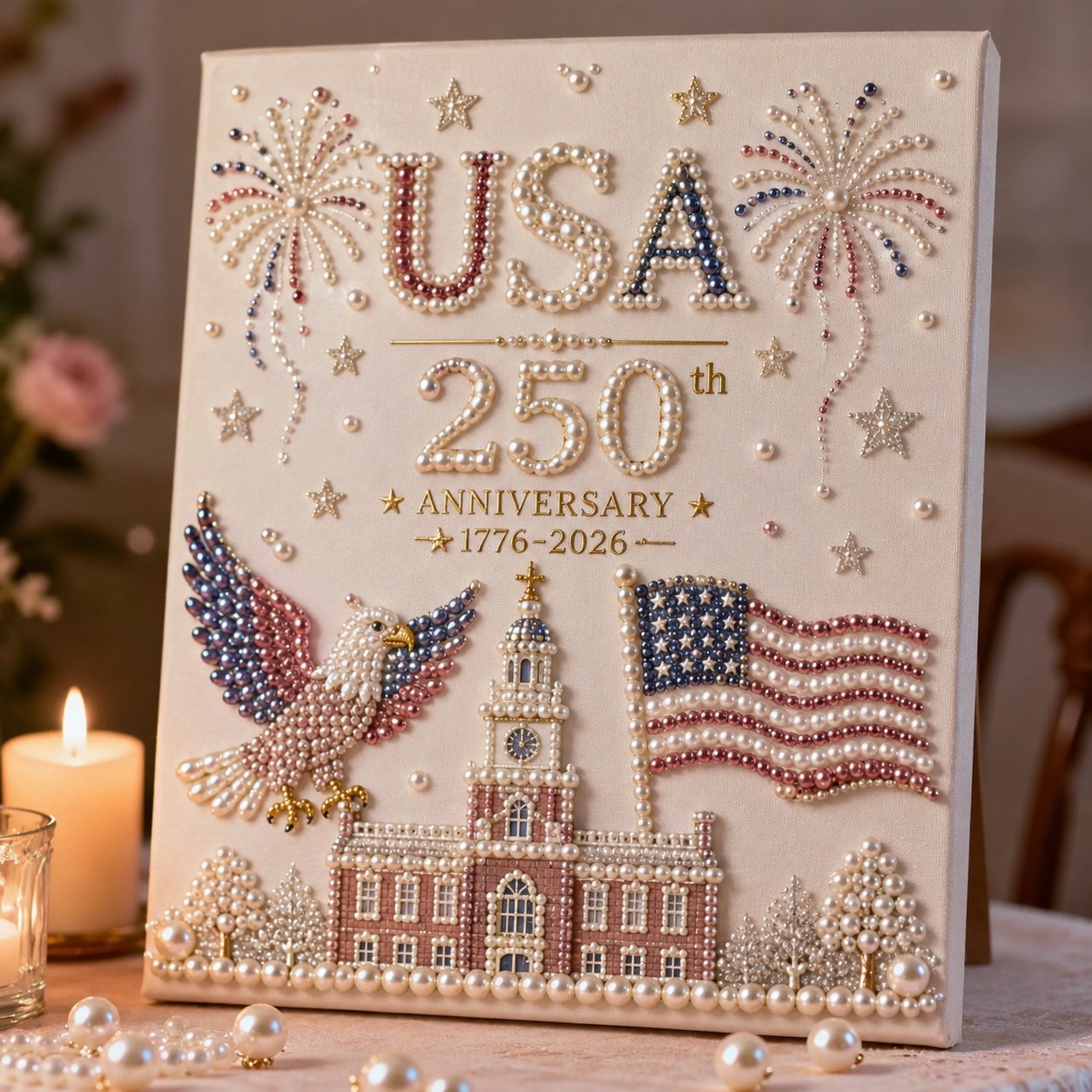 2026 Hot Sale🔥- 🇺🇸 USA 250th Anniversary DIY Pearl Painting Kit ✨❤️‍🔥