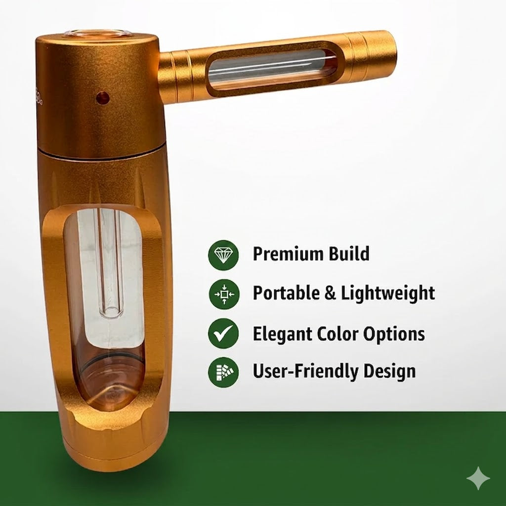 Portable Aluminum Alloy Glass Pipe