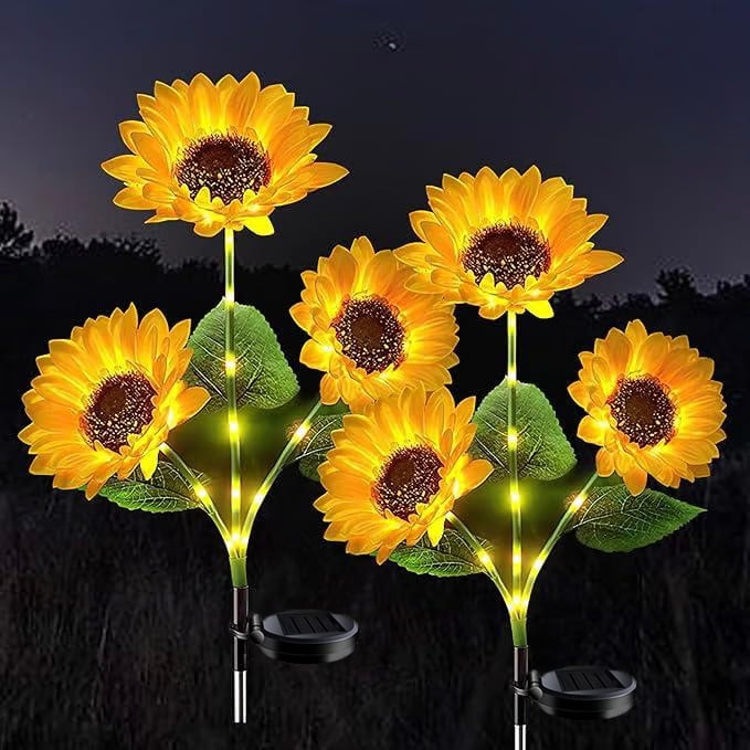 🔥🌻Last Day Sale 49% OFF🌞Solar LED Sunflower Garden Lights-29.6inch/74cm