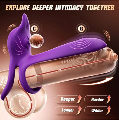 Ring with Remote Control for G-Spot and Clitoral Stimulation, 4 IN 1