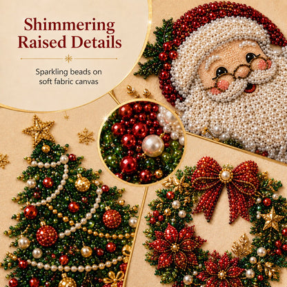 🧘Relaxing & Beginner-Friendly-💎DIY Christmas Pearl Diamond Painting Art Kit With Frame