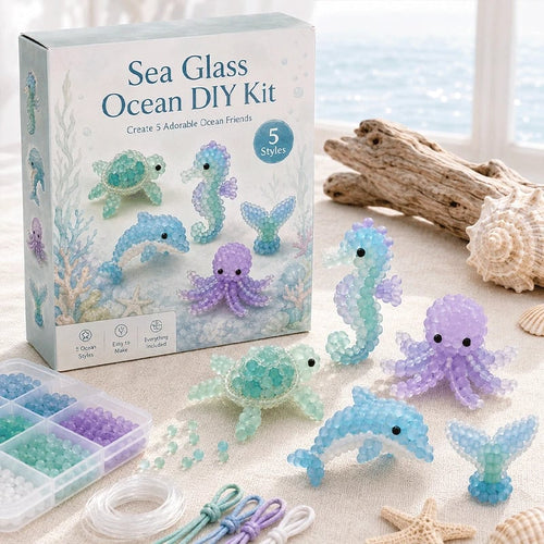 🔥LAST DAY 50% OFF - 🐳 Frosted Sea Glass-Style Beading DIY Kit✨