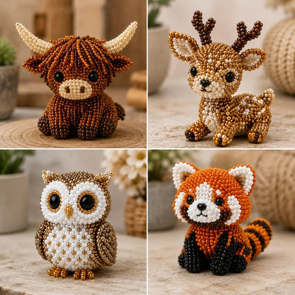 🔥Last Day 49% OFF - 🧵✨Tiny 3D Beaded Animal DIY Kit