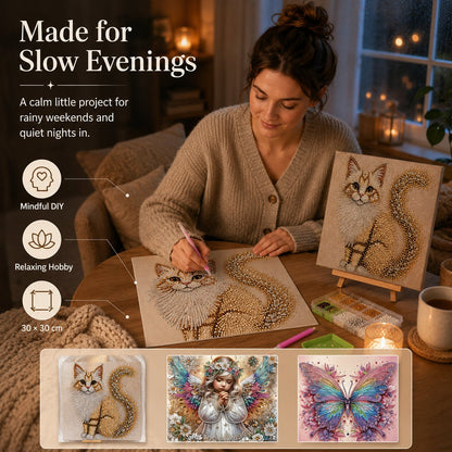 🧘Relaxing & Beginner-Friendly-Sparkling Crystal Diamond Art Kit For DIY Wall Decor