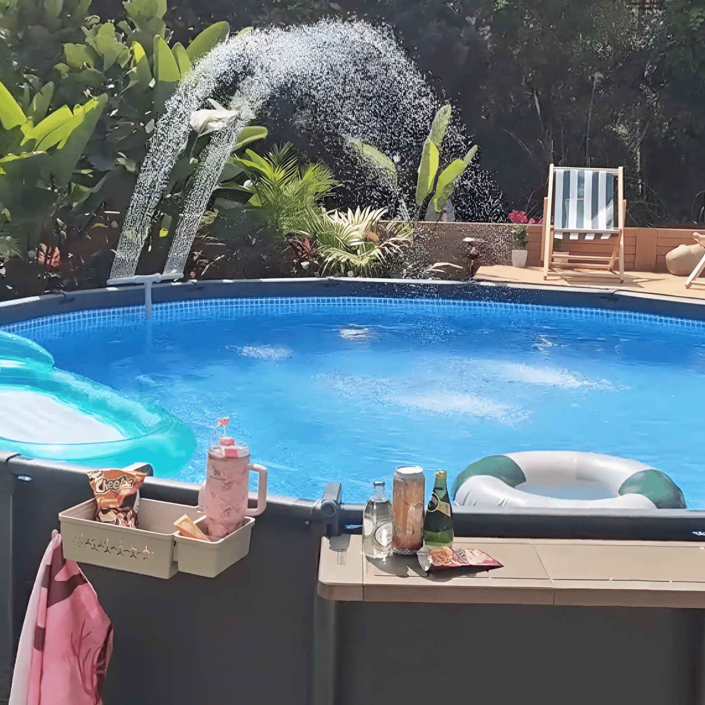 🌟 New Series — Pool Fountain for Above-ground Pool & Inground Pool Outdoor Waterfall Spray Installation✨ | 🚚BUY 2 FREE SHIPPING!!!