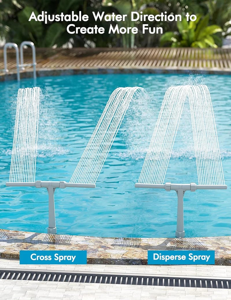 🌟 New Series — Pool Fountain for Above-ground Pool & Inground Pool Outdoor Waterfall Spray Installation✨ | 🚚BUY 2 FREE SHIPPING!!!