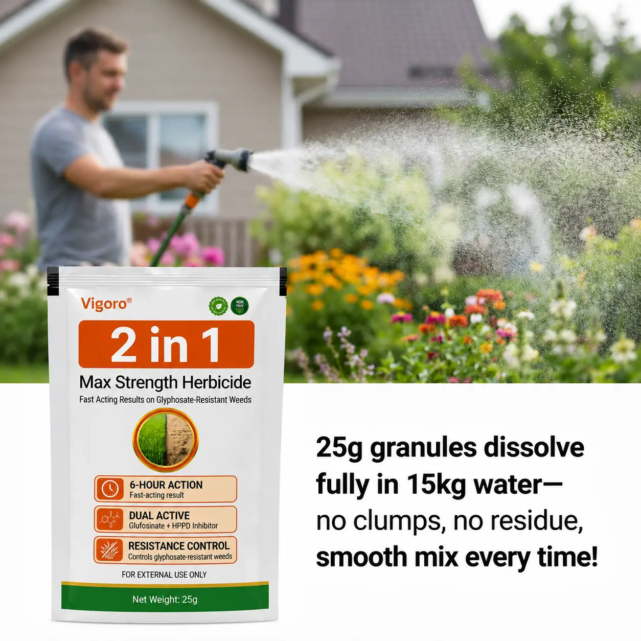 🔥Advanced 2-in-1 Pro+ Herbicide | Upgraded Formula for 6-Hour Rapid Kill, Root Eradication & Destroys Glyphosate-Resistant Weeds