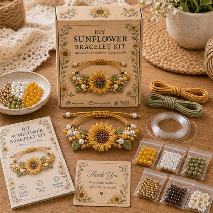 🔥50% Off Last Day - BUY 3 GET 1 FREE-🌻🍄Cottage Garden Charm Bracelet DIY Kit Series🌼🌾🧺