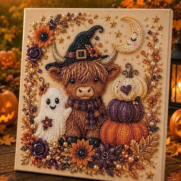 🔥LAST DAY 50% OFF - 🎃Halloween Pearl Diamond Art DIY Kit👻 (No Mess, Beginner)