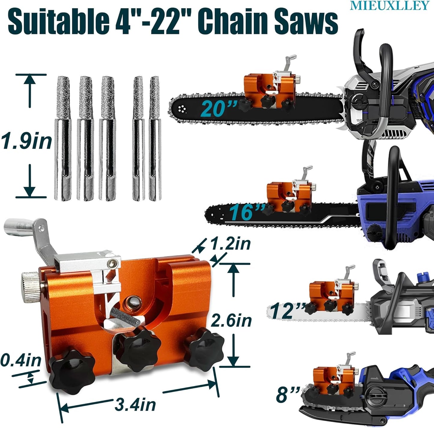 Hand-Crank Chainsaw Sharpener