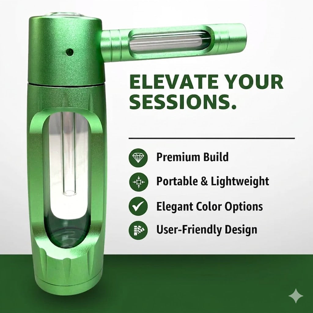 Portable Aluminum Alloy Glass Pipe