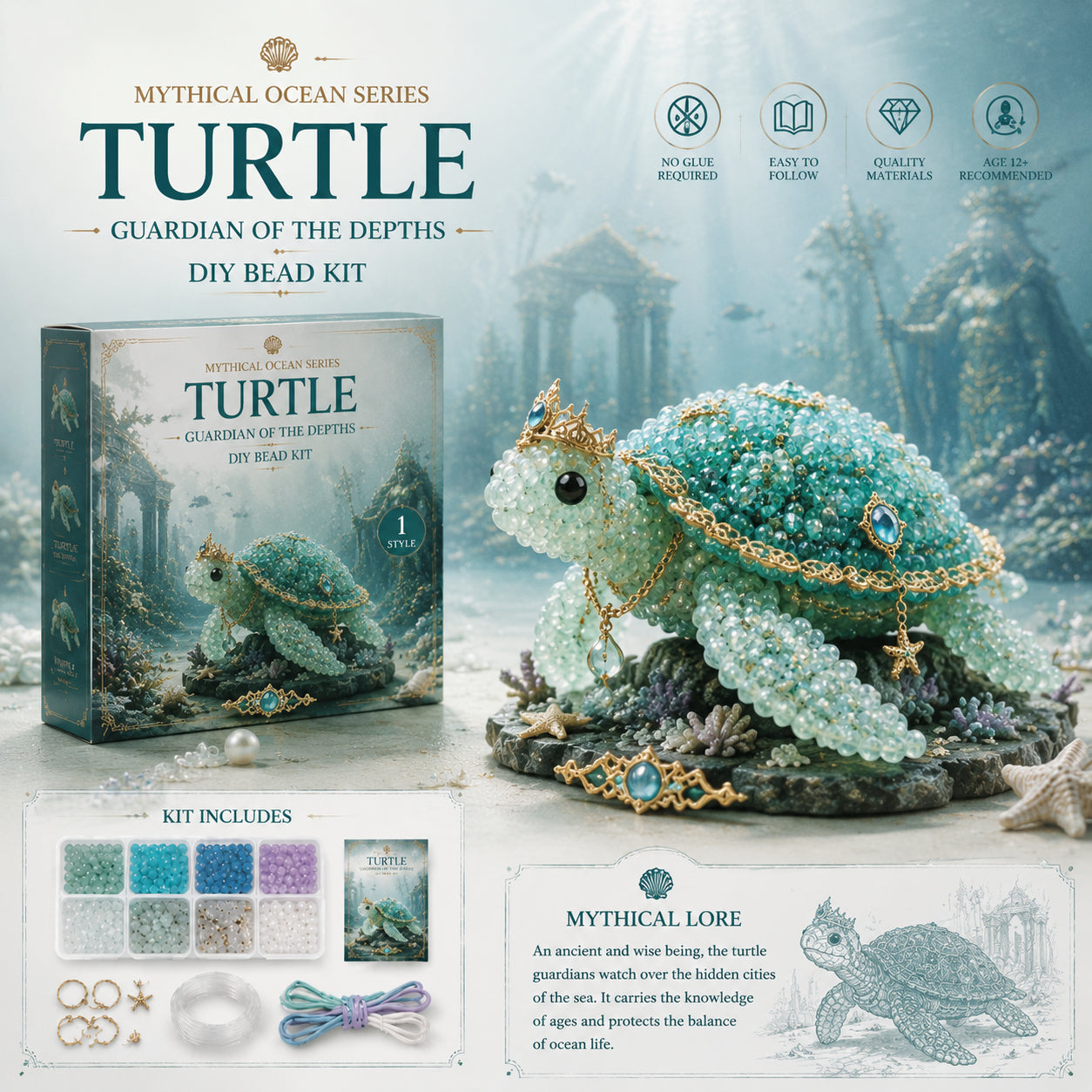 🔥Last Day: BUY 3 GET 1 FREE🌊 Mythical Ocean DIY Bead Kit