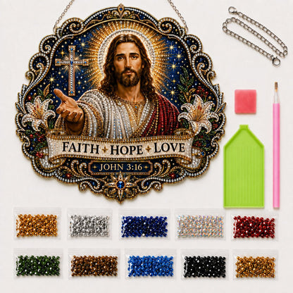 🙏✝️Christian Diamond Art Hanging Ornament Kit