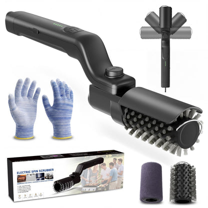 EMBERON™ TurboClean Electric Grill Brush — Cordless BBQ Cleaner, 20kg Torque, 3 Speeds & Reinforced Bristles