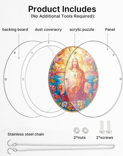 🧩 Stained-Glass Puzzle Kit: A Calm, Colorful Escape for Your Hands & Heart 💖🌿