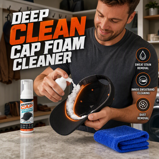 Cap Foam Cleaner – No Rinse, No Sweat Stains
