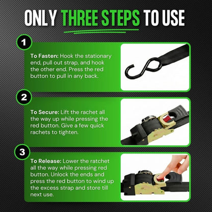 🔥 Father’s Day Sale 50% OFF 🎁 Perfect Gift – Retractable Ratchet Straps (2026 Upgraded Edition)